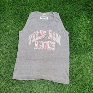 Vintage 80s Texas A&M Aggies Tank-Top Womens M/L 18x24 Gray